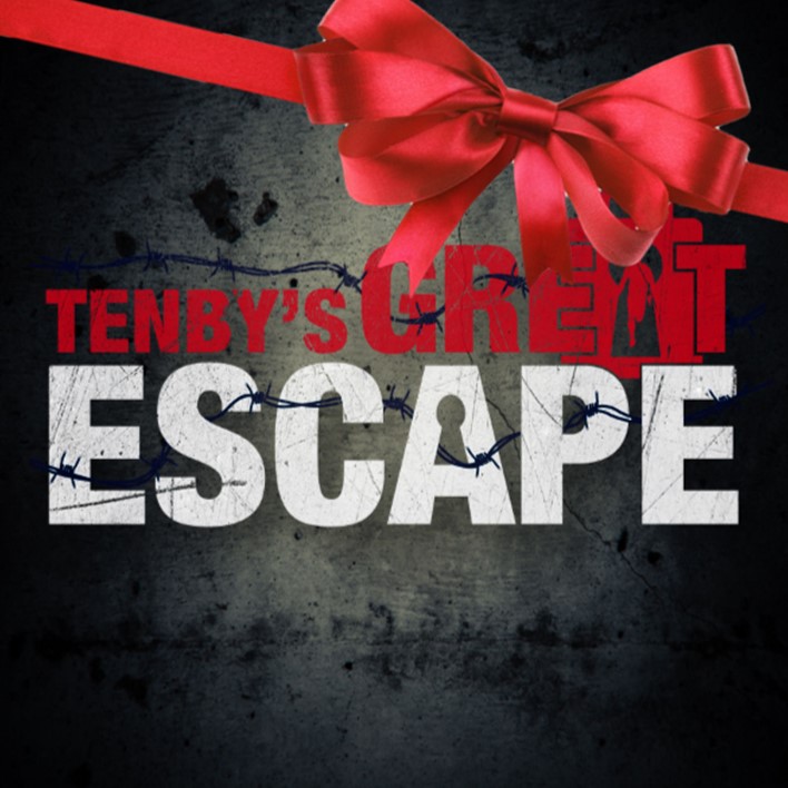 Tenby's Great Escape Logo with Christmas bow - Escape Room gift vouchers